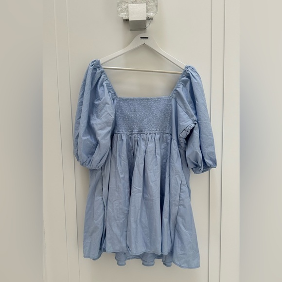 A&F Emerson Poplin Puff Sleeve Mini Dress - Picture 3 of 8